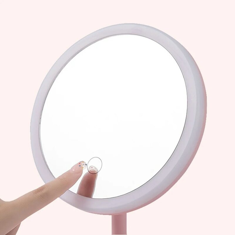 Luz conduzida da composição com espelho de maquiagem equipado espelho de ampliação da vaidade destacável/base de armazenamento 3 modos beleza luz espelho