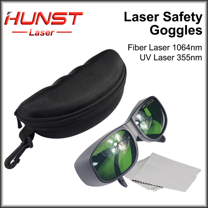 Hunst-UV355 레이저 안전 고글 보호 안경 쉴드, 1064nm, 180-420nm 750nm-1100nm, YAG 섬유 레이저용