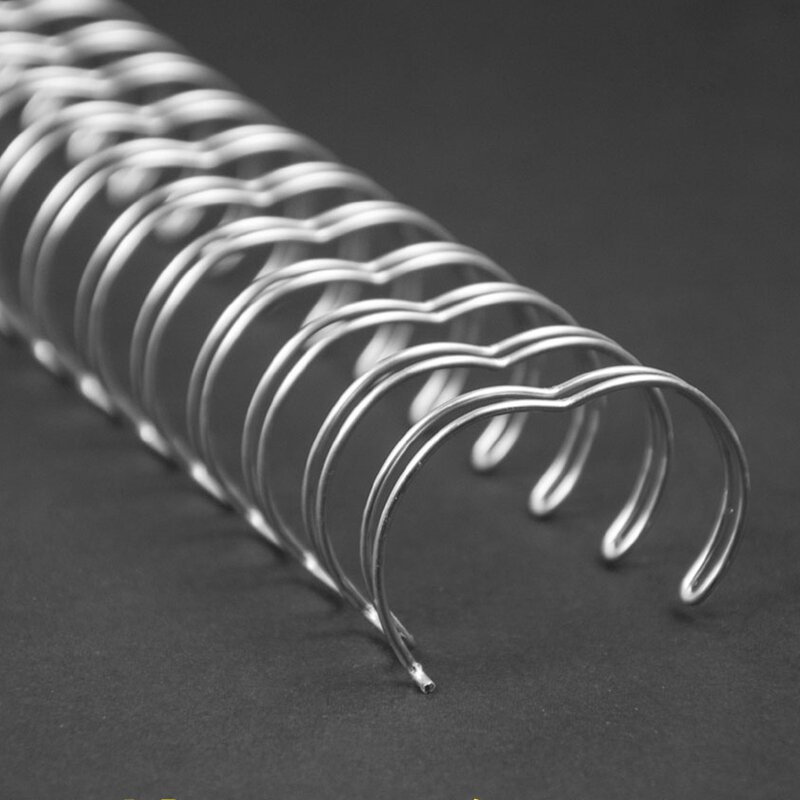 ReadStar-anillos de Peine de encuadernación de bobina de alambre de doble bucle, Color plateado, A4 3:1/2:1, paso 100-6,4mm, 30/50/38,1 unids/lote por caja