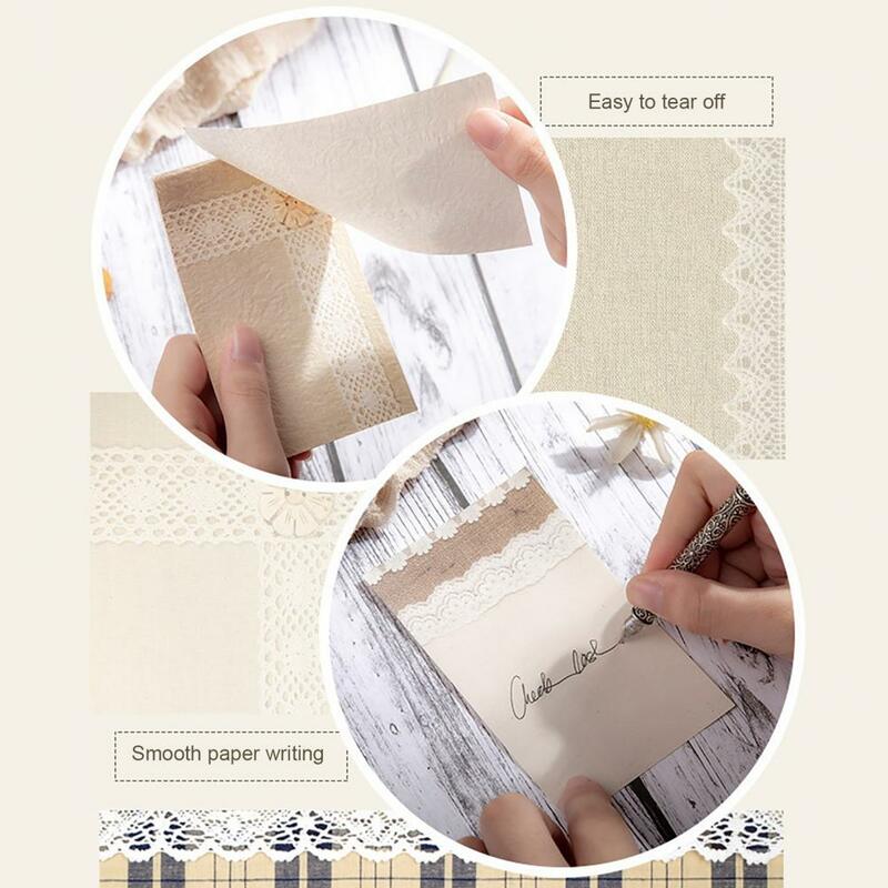 30 pçs retro scrapbook papel semiransparent tearable design de renda superfície lisa cardstock papel