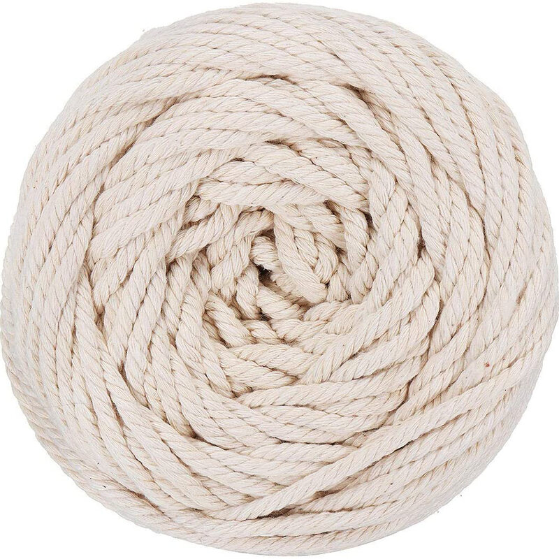 10-400M 1/2/3/4/5/6mm Macrame Rope Twisted String sznurek bawełniany naturalna bawełna liny Craft Cord dla DIY rzemiosło Knitting Wedding Dec