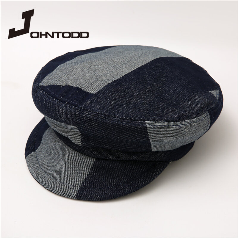 2021 jesienno-zimowa damska bawełniana perła berety wojskowe kobiece płaskie czapka wojskowa Salior kapelusz panie podróży berety moda malarze Cap