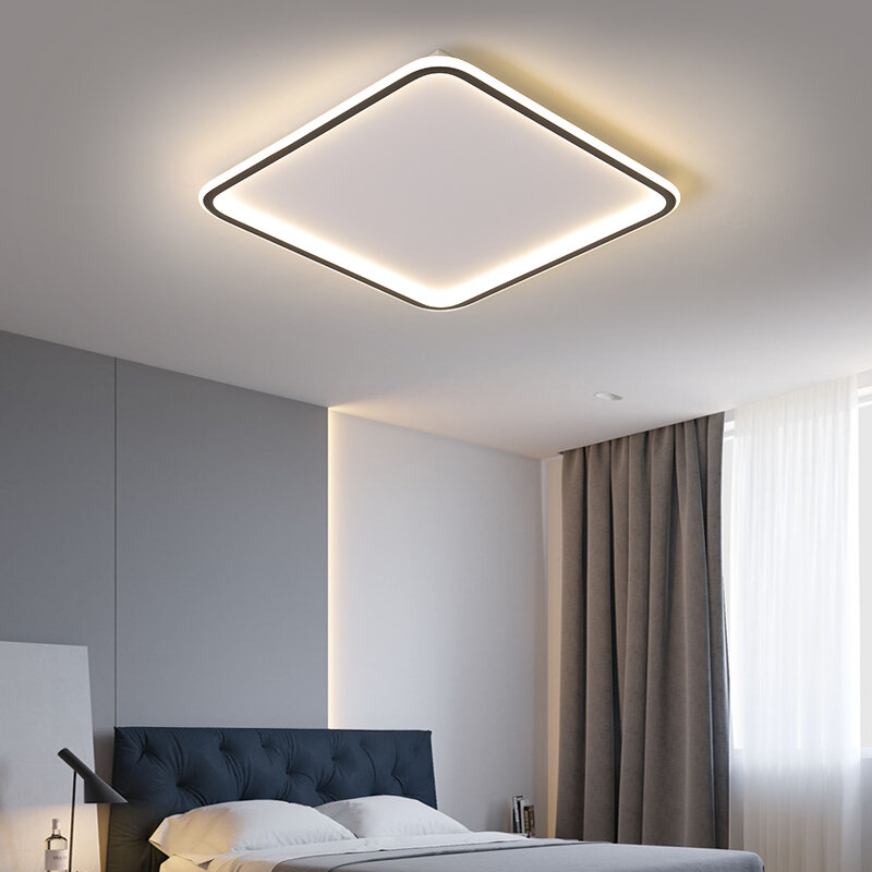 천장 LED 조명 거실 침실 비품 반지 현대 골드 침실 조명 실내 홈 장식 Plafon 램프 광택