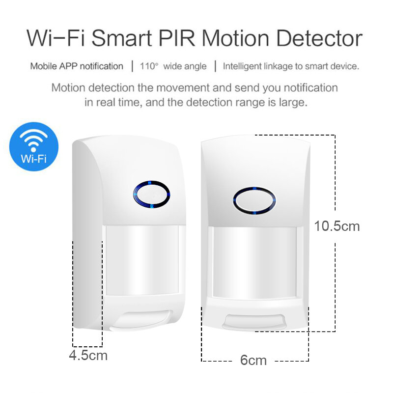 WiFi Motion Detector Tuya อินฟราเรด25กก.Pet Immune PIR Sensor APP Remotly สมาร์ท Home Security Alarm