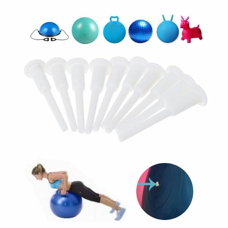 1Set of 10 Yoga Ball Air Stopper Air Plug Puller Fitness Jump Horse Horn Balls Valve Plugs Fitness Equipment Accessories