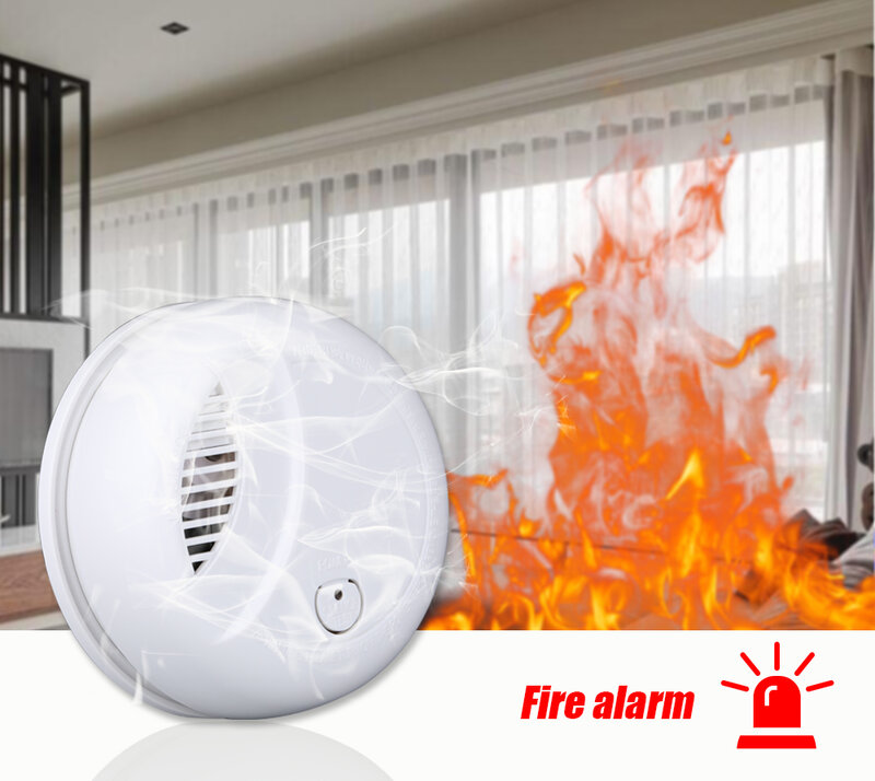 PGST Unabhängige Feuer Rauch Sensor Feuer Alarm System für Home Office Sicherheit Rauchmelder Zubehör Feuer Ausrüstung