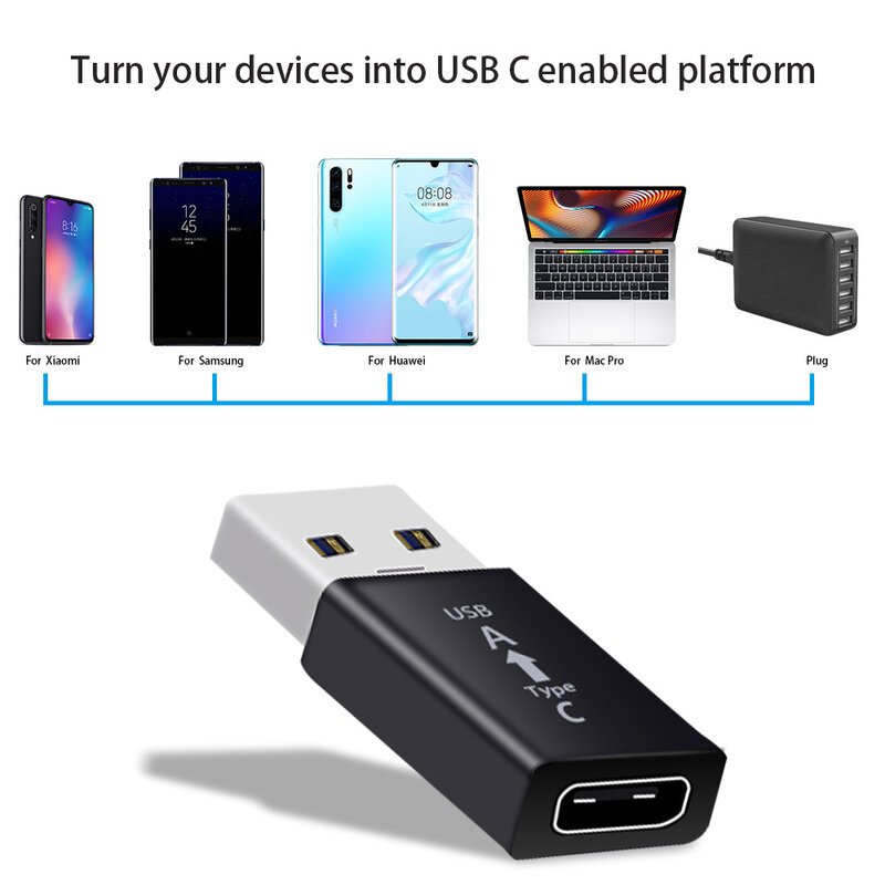 OTG 썬더볼트 3 타입 C 어댑터-USB 3.0 OTG 컨버터 알루미늄, 맥북 프로 2017 삼성 노트 8 S8 구글 픽셀 2 XL
