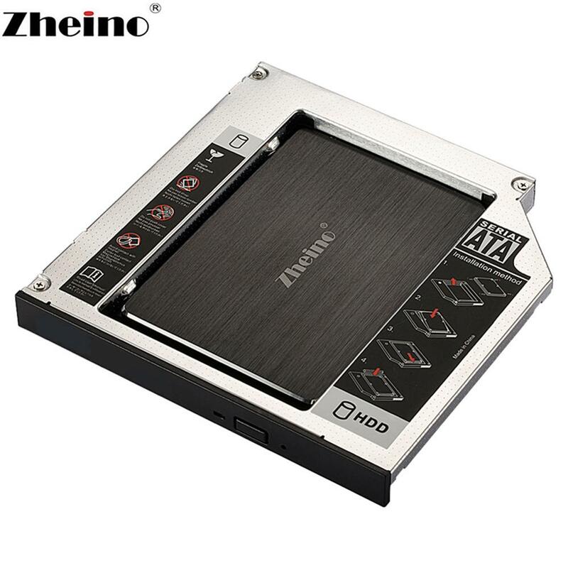 Zheino-funda adaptadora de aleación de aluminio para disco duro, carcasa para HDD Caddy de 2,5mm, SATA3, 2 °, para CD/DVD-ROM, óptico, 12,7