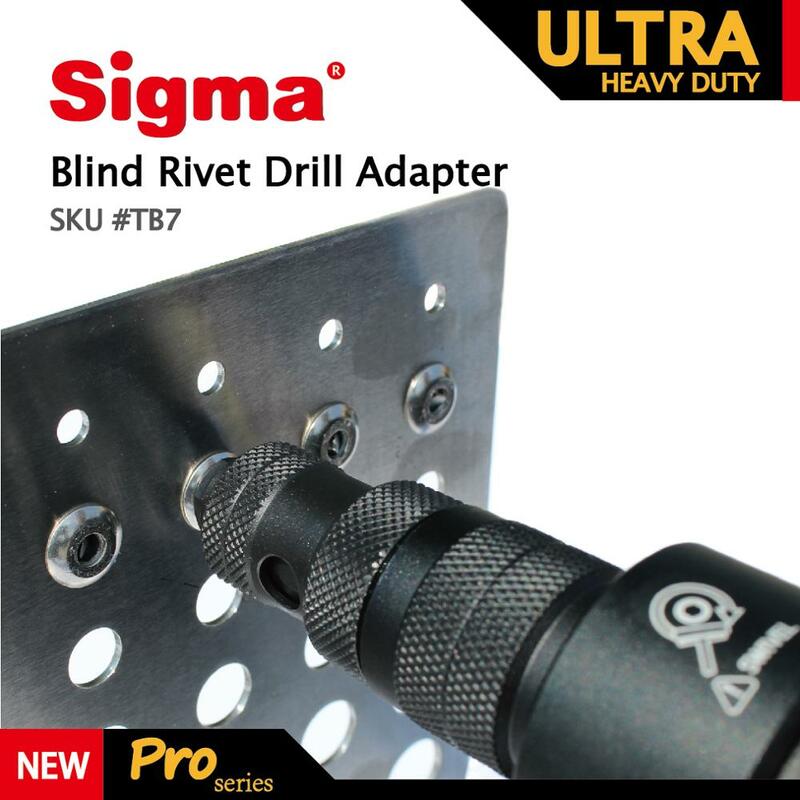 Sigma # TB7 ULTRA HEAVY DUTY ślepej nit Pop Adapter wiertarski bezprzewodowy lub wiertarka elektryczna Adapter alternatywnych powietrza pistoletu nit