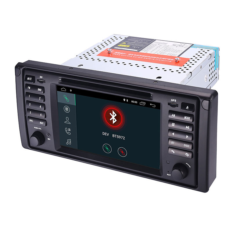 Android 11クアッドコアgpsナビゲーション7 "カーdvdプレーヤー、bmw E39 5シリーズ/M5 1997-2003 wifi 3グラムbluetooth dvr rds usb canbus