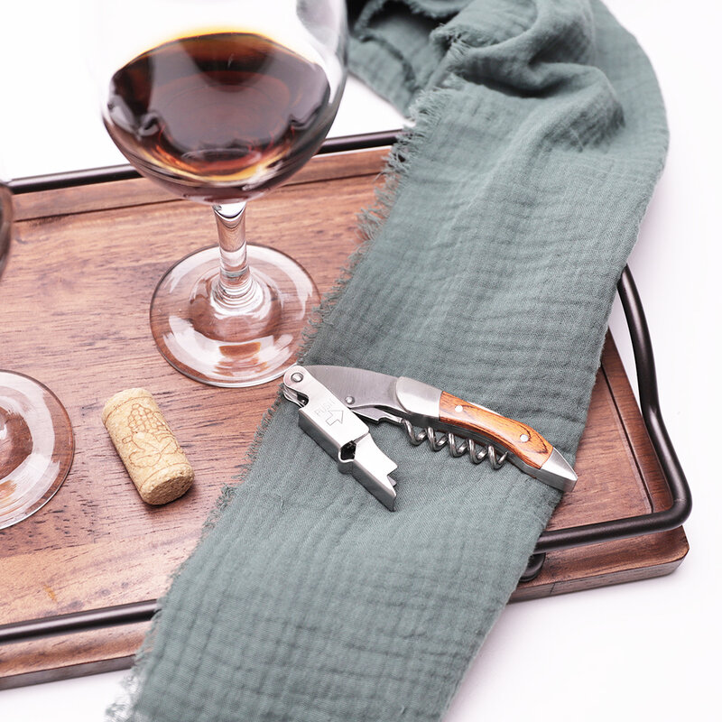 Profissional Garçons Corkscrew, Abridor de garrafas e cortador de folha, Presente para amantes do vinho, Saco PU