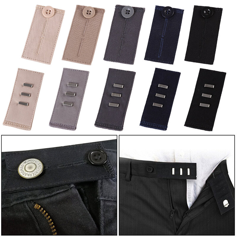 Botón extensor de cintura para pantalones para hombres y mujeres, botón de Metal con acabado dorado, ajuste de cintura DIY SEC88