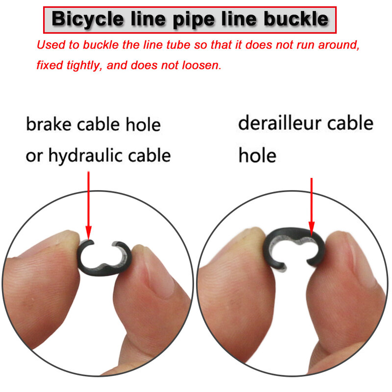 10pcs MTB Road Bike Hydraulic Mechanical Disc Brake Shift Cable Guide Hose Frame Fixture Dear Line Housing For Giant BMX DH Part