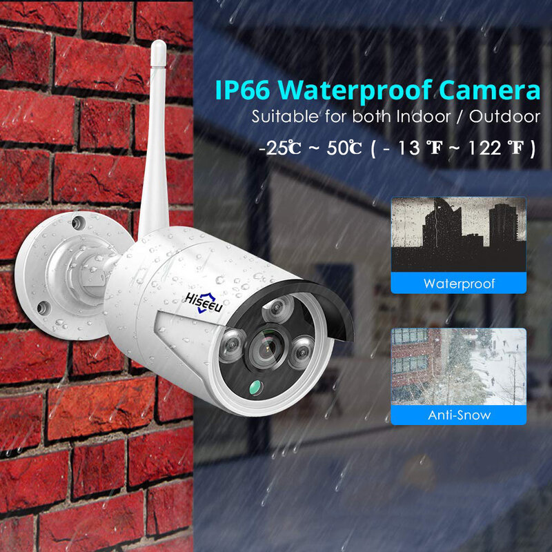 Hiseeu กล้อง IP ไร้สายรักษาความปลอดภัยใน5MP สำหรับระบบ CCTV ไร้สาย3MP 1080P WiFi กล้อง IP กลางแจ้งกันน้ำ