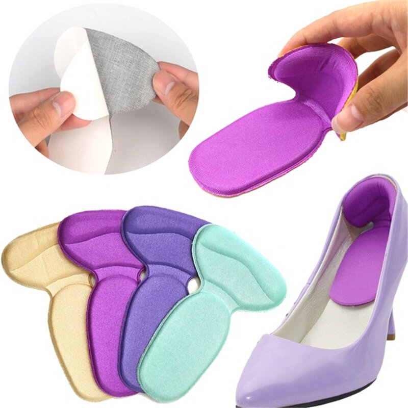 1Pair T-Shape High Heel Grips Liner Foot Heel Protector Cushion Pads for Women High Heels Stickers