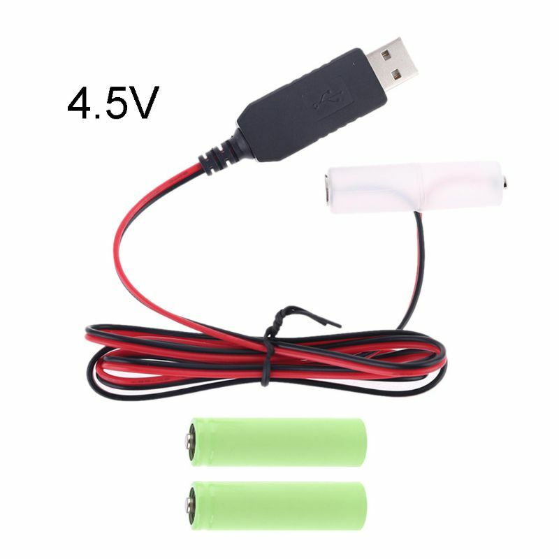 LR6 AA Battery Eliminator USB Power Supply Cable Replace 1.5V AA Battery