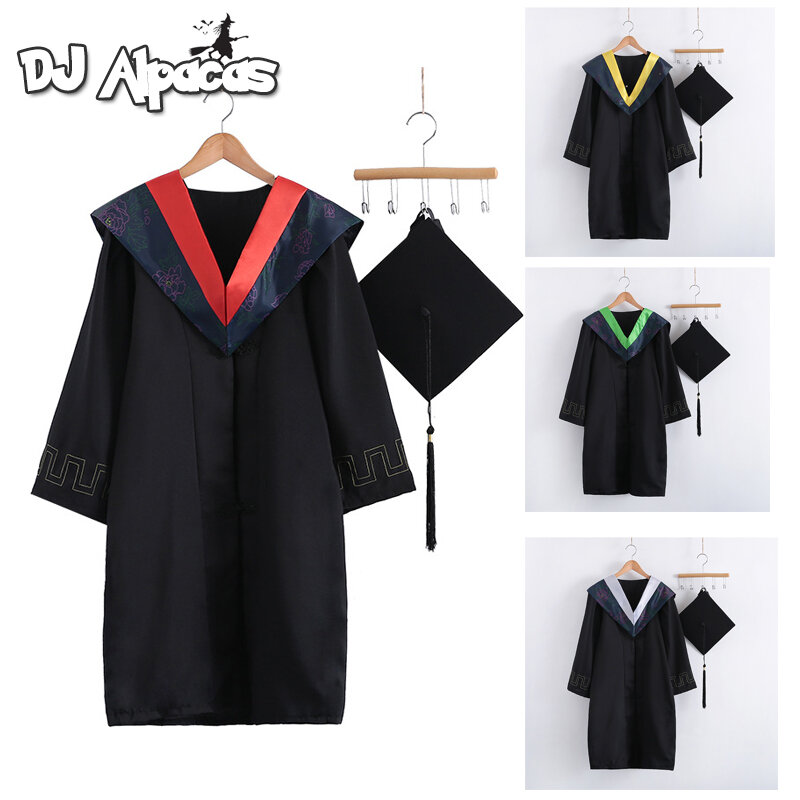 2021 Adult School Uniform Cosplay University Academic Graduation Gown Robe Mortarboard Cap School Girl Jk Uniform