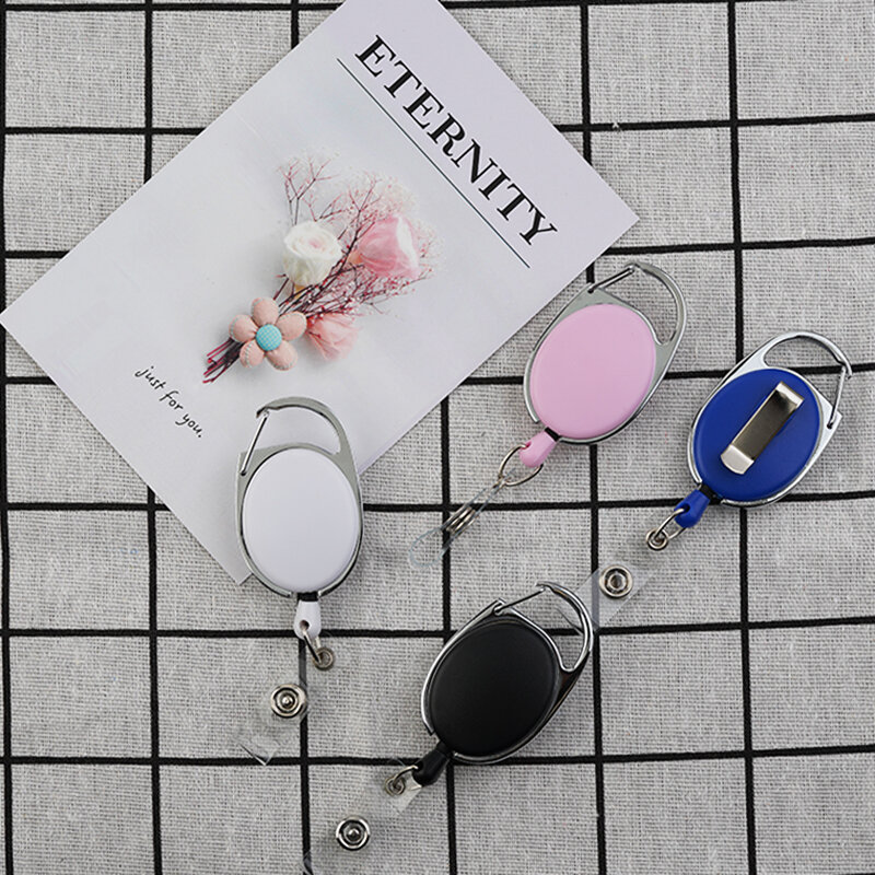 Porte-clés élastique rétractable, alarme, carte de travail, Anti-perte, petits accessoires