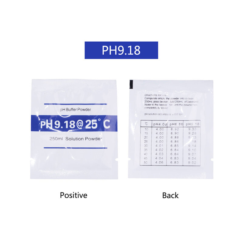 Yieryi 5 pz/lotto PH Buffer Powder Ph 4.01/ 6.86 /7.0/9.18/10.0 misura la soluzione di calibrazione phmetro Test calibrazione accessori