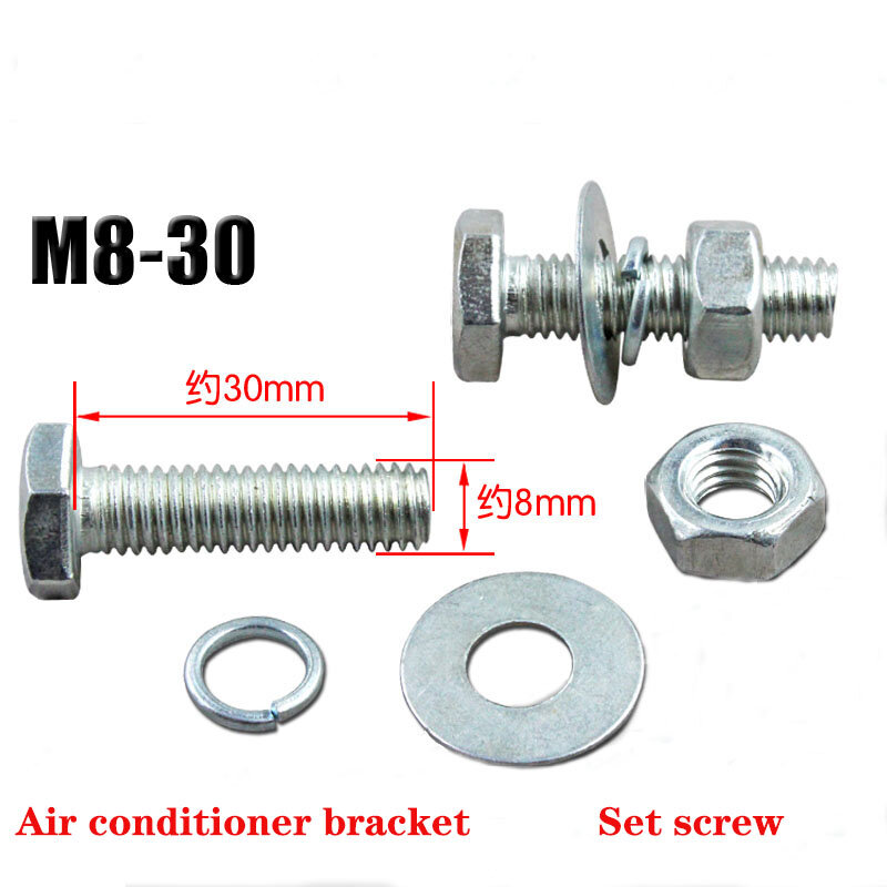 M8-25 M8-30 M10-20 klimatyzacja zewnętrzne wkręty do maszyn, żelazna rama śruby, klimatyzacja uchwyt do statywu śruby mocujące
