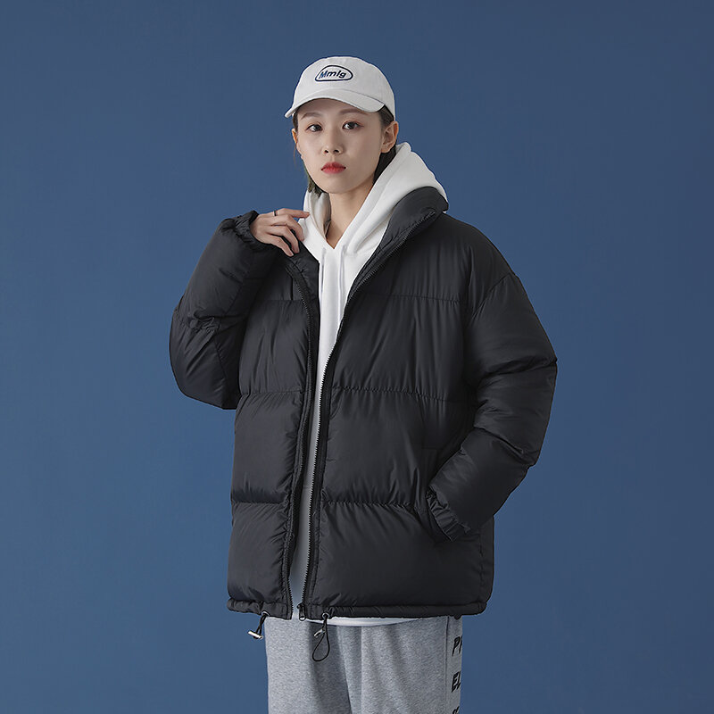 Chaqueta acolchada coreana para hombre, traje grueso de pan para jóvenes y estudiantes, abrigo cálido de invierno de Color puro con cuello alto, novedad de 2022