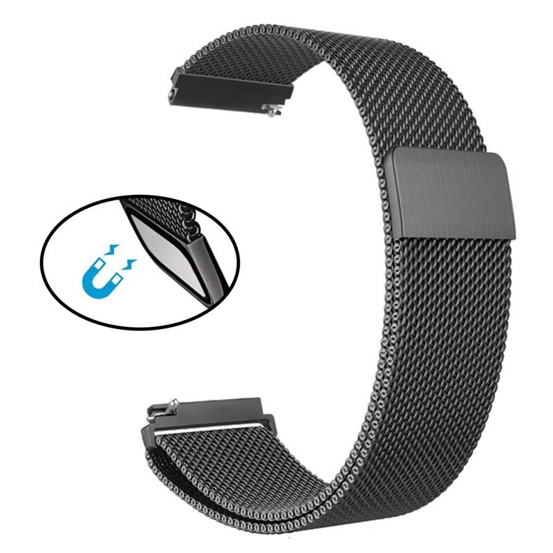 Para Samsung Galaxy Watch Active 2 40mm 44mm Correa milanese loop pulsera 20mm correa de acero inoxidable pulsera para Active2 bandas