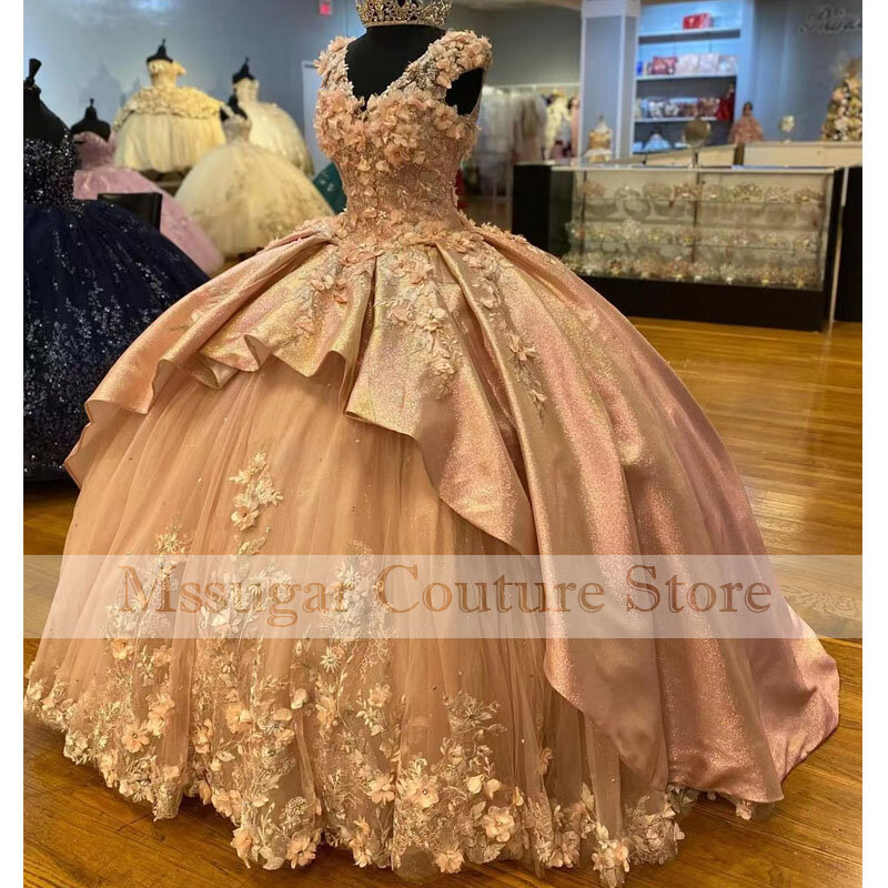 2022 cinderela quinceanera vestidos fora do ombro apliques flores vestidos de celebridade vestido de baile robe de bal