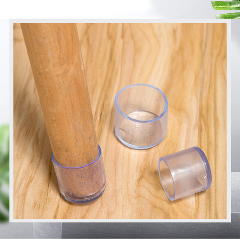 Polymères Transparents en Silicone pour Pieds de Table et Chaise, Protection pour Plancher en Bois, 4 Pièces