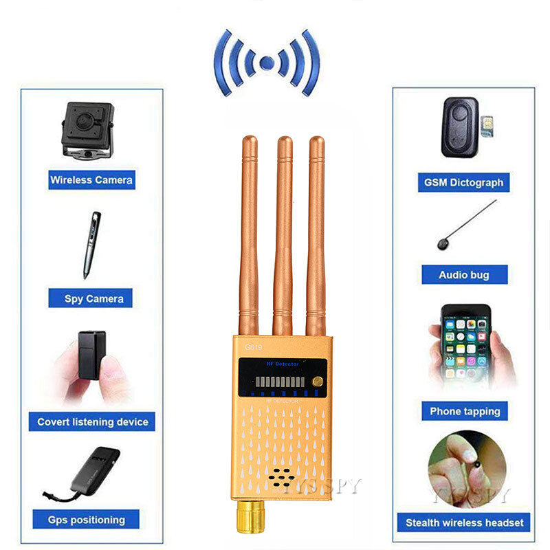 3 Antenna professionale G619 Anti Spy Detector RF CDMA Signal Finder per GSM Bug GPS Tracker Wireless telecamera nascosta