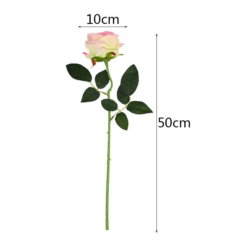 10Pcs Long Branch Artificial Rose Flowers Bouquet Simulation Flannel Fake Flowers Valentine's Day Home Wedding Party Decoration