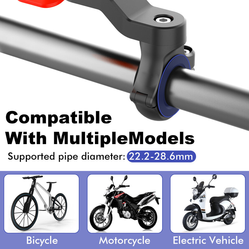 Soporte de teléfono móvil para motocicleta, soporte giratorio de manos libres para montar en bicicleta, bloqueo, novedad de 2121
