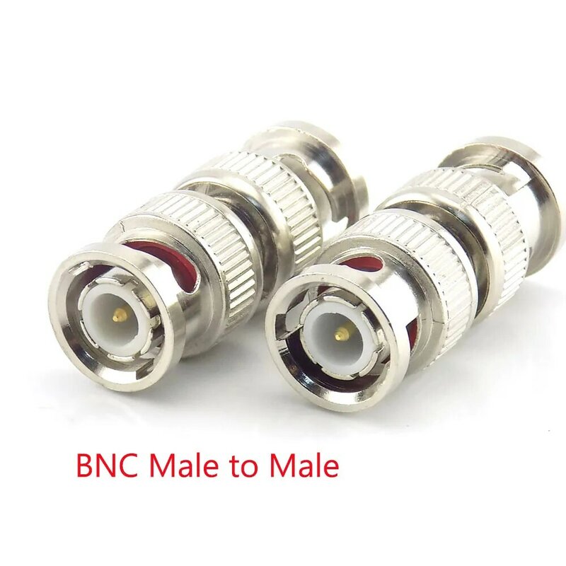 Conector BNC hembra a hembra, conector macho a macho, RCA hembra a RCA, adaptador macho para cámara CCTV, 2/5/10 Uds.