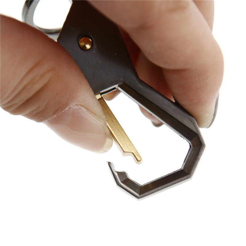 Multi-Functionตะขอตัดพวงกุญแจเครื่องมือกลางแจ้งแขวนBuckleพวงกุญแจCamping Hikingอุปกรณ์สแตนเลสSurvivalเครื่องมือ