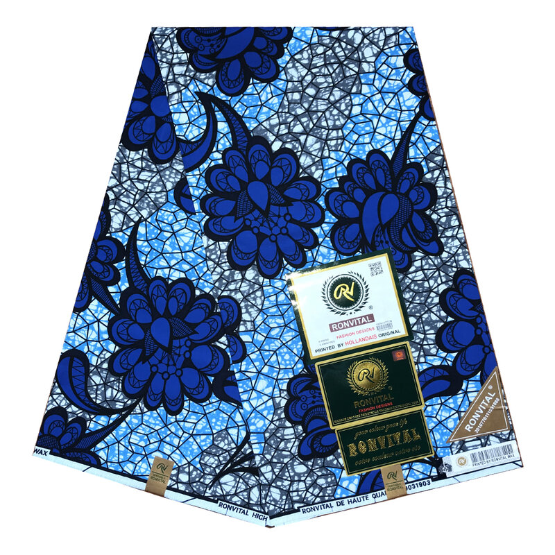 Afrykańska woskowana tkanina nigeryjska prawdziwa tkanina woskowa dla kobiet Ankara 100% bawełna drukuje Super tkaniny woskowe Pange 6 jardów wysokiej jakości