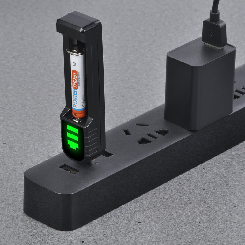Batería recargable AAAA y cargador USB AAAA para baterías de bolígrafo de superficie, despertadores, linternas y otros juguetes electrónicos