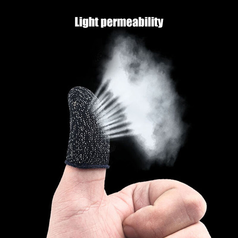 PUBG 게임용 섬유 손가락 장갑, 안드로이드 iOS 휴대폰 태블릿 미끄럼 방지, 땀 방지, 통기성 손가락 장갑