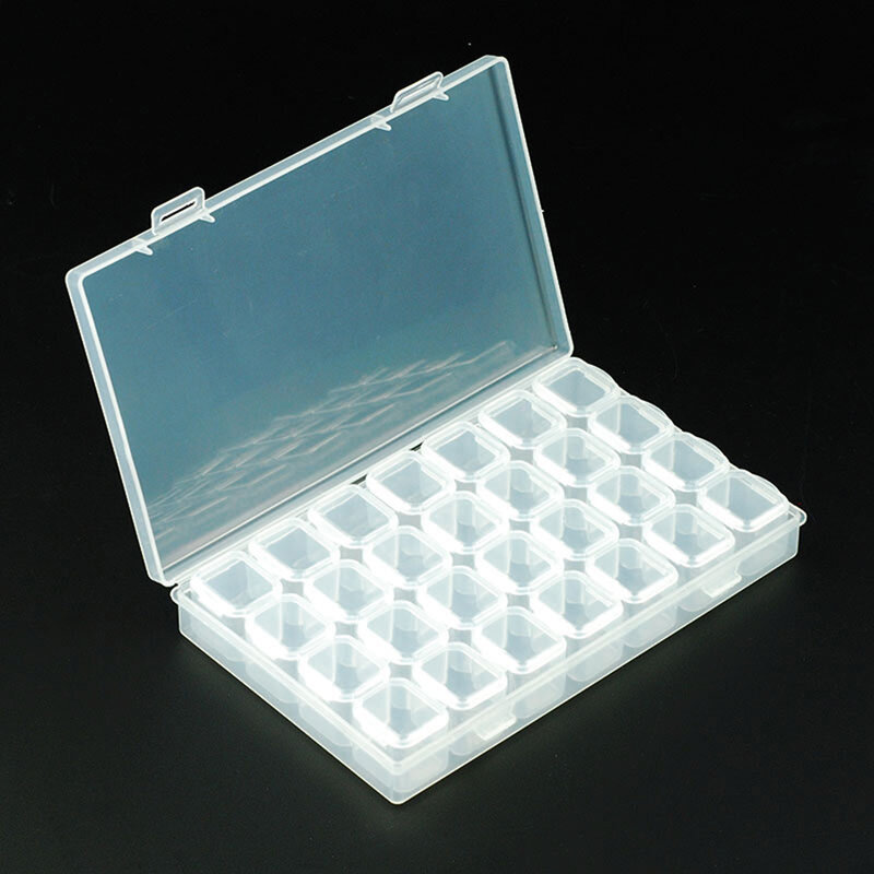 Transparent Plastic Storage Box for Terminal Small Component Jewelry Tool Box Bead Pills Organizer Nail Art Tip Case