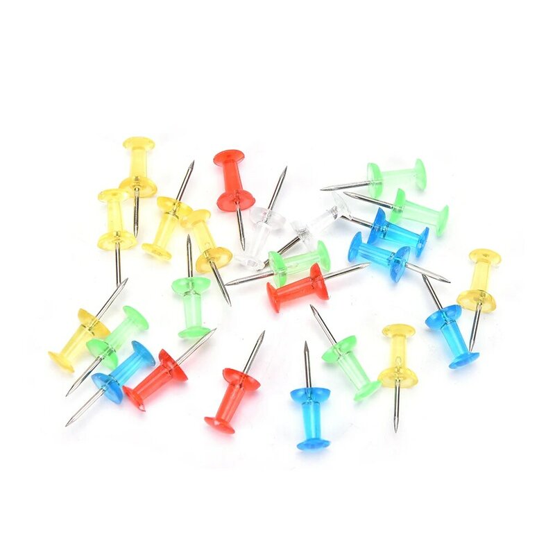100PCS Push Pin assortiti trasparenti colorati che fanno puntina da disegno Pin s sughero Board Office School Stationery