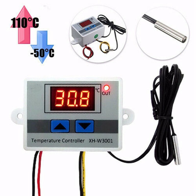 Pengontrol Temperatur LED Digital, pengatur termostat Kit kontrol TE848 220V 10A, sistem kontrol suhu cerdas 1500W