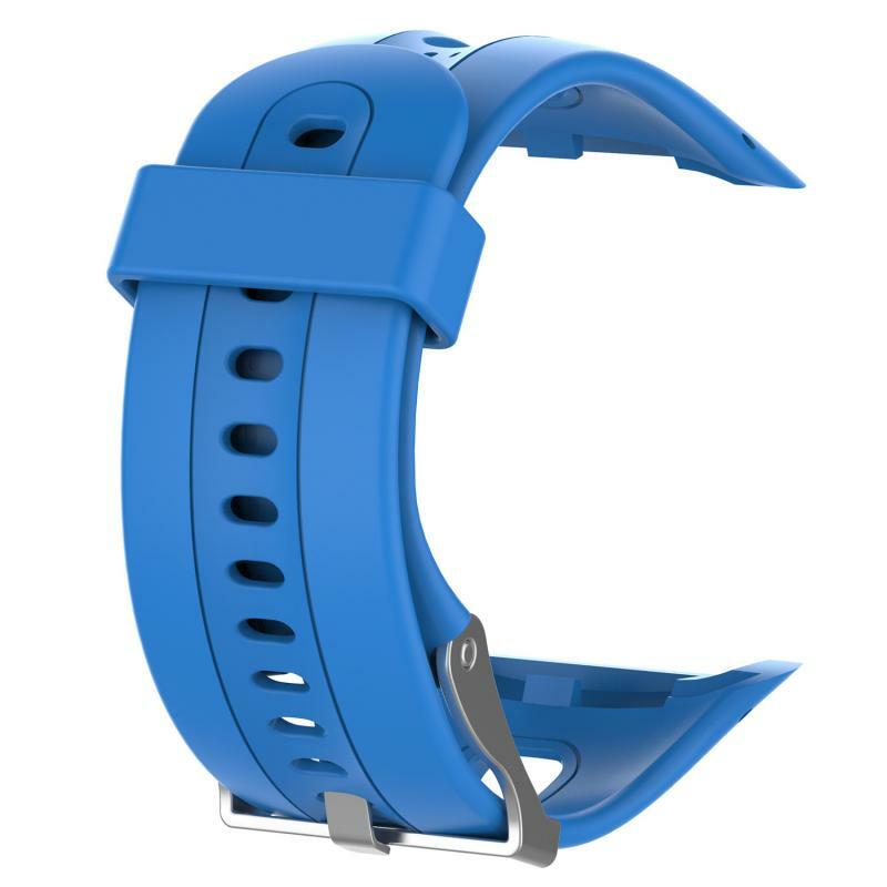 Bottone cinturino in Silicone cinturino sportivo regolabile cinturino morbido Spor tinta unita per Garmin Forerunner 10 15 GPS Watch Gear