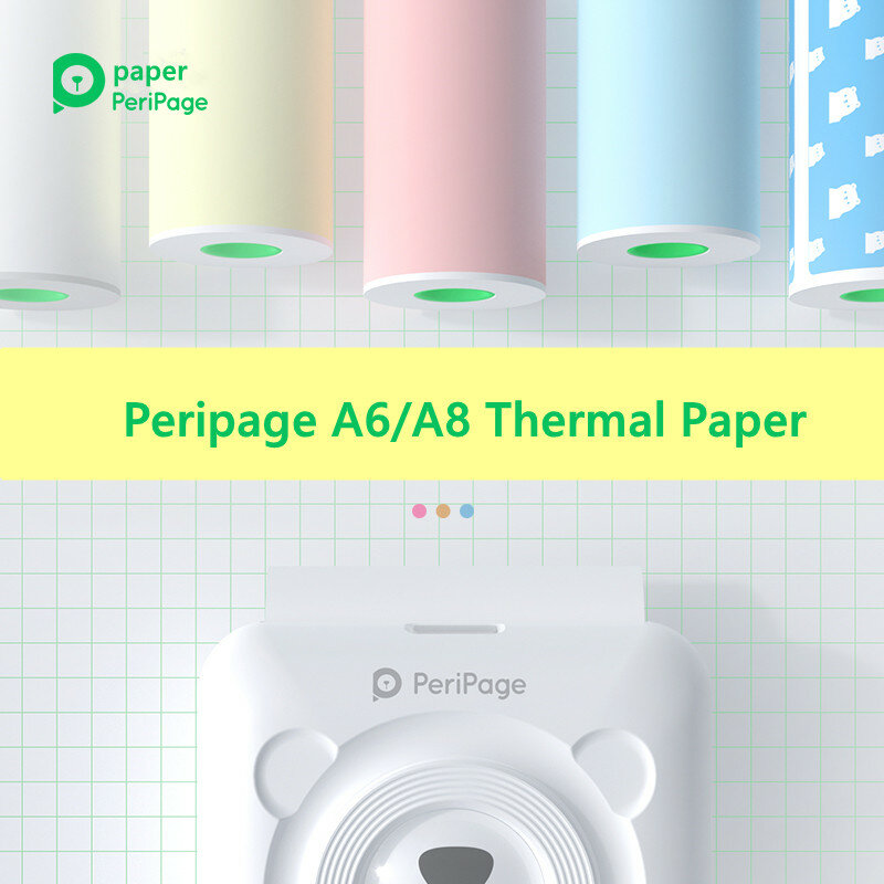 Peripage-papel térmico autoadhesivo para impresora Poooli Papeang, papel autoadhesivo imprimible, etiqueta adhesiva, impresión clara, foto de teléfono