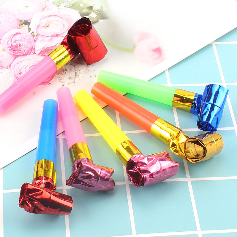 10pcs Little Blowing Dragon Whistle Cheerleading Birthday/Party/Birthday Party Long Nose Cheering Props Bar Classic Toys