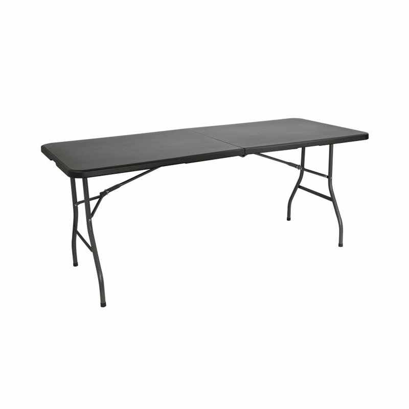 طاولة قابلة للطي 180 سنتيمتر مستطيلة الأسود التموين GH91