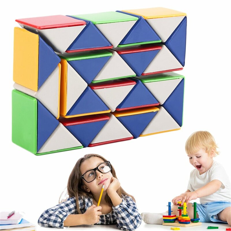 Snake Magic 3D Cube Game Puzzle Twist Toy Party Travel Kids Antistress Fillers Party Favours Warna-warni Early Educational Toy