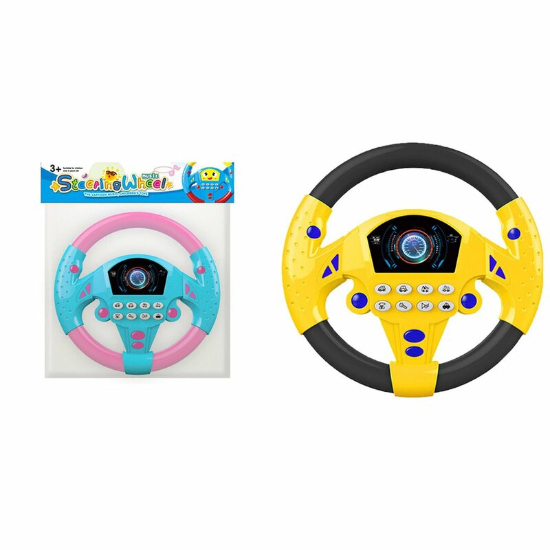 Электрическая имитация игрушечного автомобиля, колесо для детей, детская интерактивная игрушка, руль светильник кой, звук вождения автомобиля, игрушка, обучающая игрушка