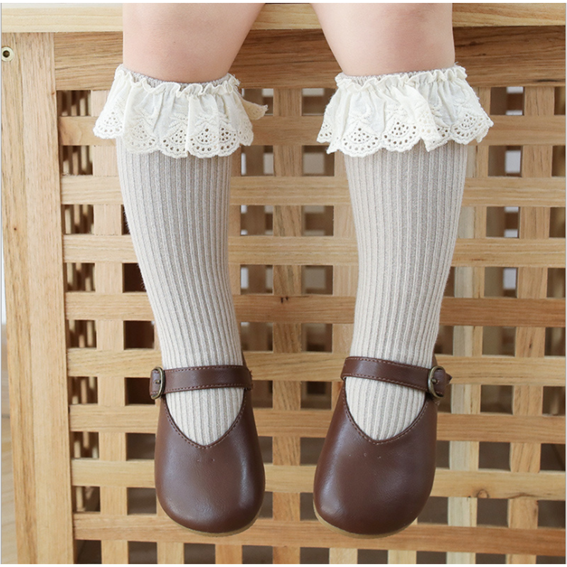 Nuovi calzini per neonate calzini lunghi per bambini lunghezze al ginocchio calzini per bambini in cotone morbido calzini per bambini 0-4 anni