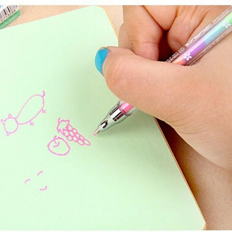 6 farben Nette Bunte Tinte Highlighter Stift Marker Punkt Stift für Kinder Pädagogisches Lernen Schreibwaren
