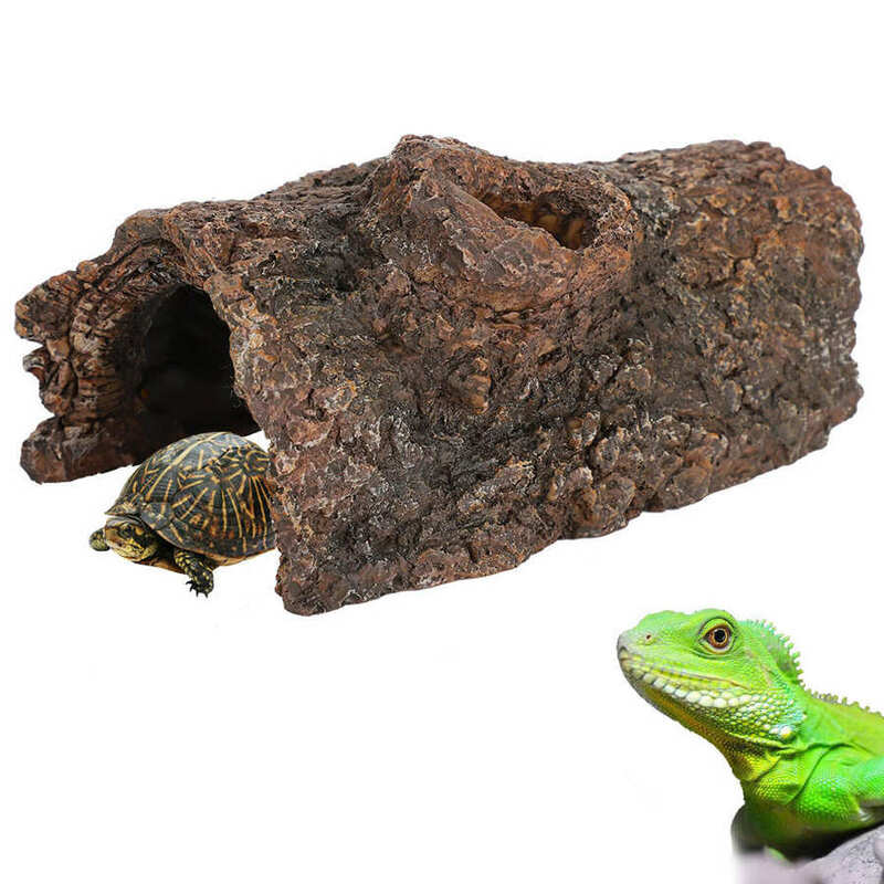 Полимерная рептилия, скрытая пещера, рептилии, избегающая пещеры, имитация дерева, лая, аквариум, ландшафтный дизайн, искусственная рептилия