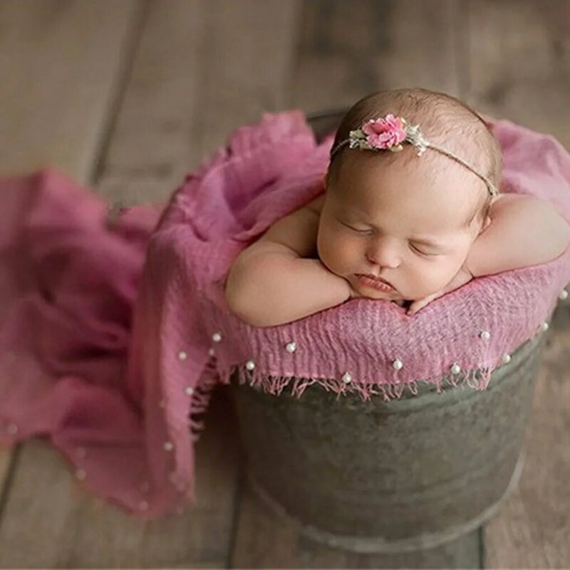 Реквизит для фотосъемки новорожденных эластичные обертки жемчуг для маленьких девочек и мальчиков реквизит для фотосъемки новорожденных