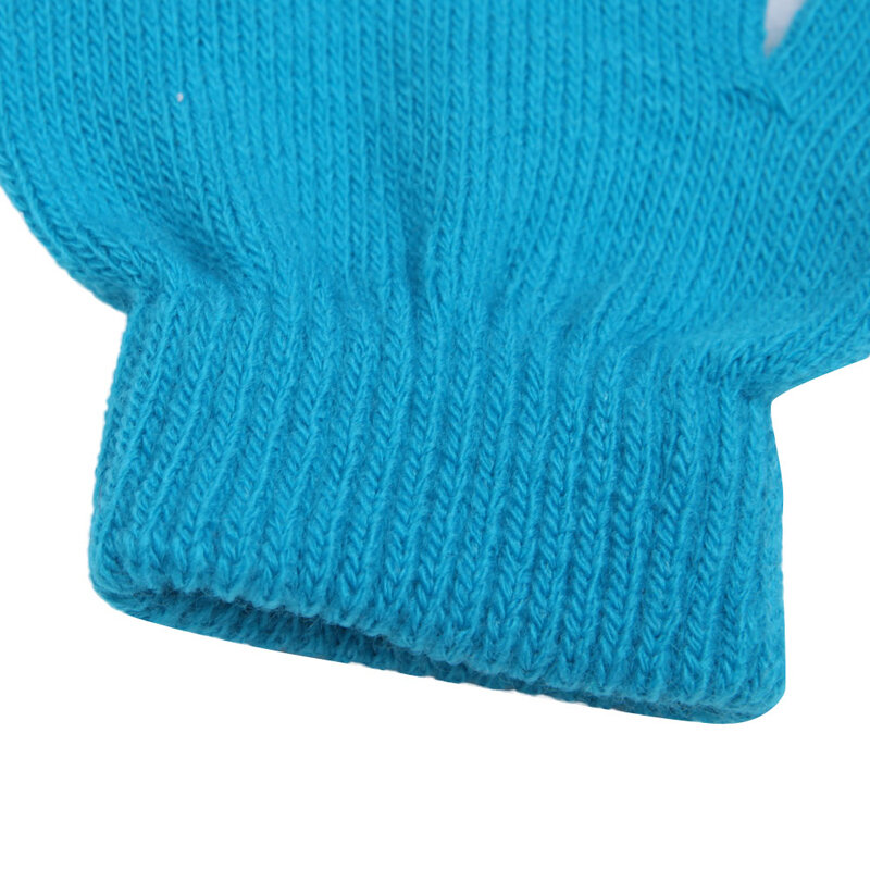 2021 новые зимние милые детские перчатки для мальчиков и девочек, однотонные вязаные эластичные варежки